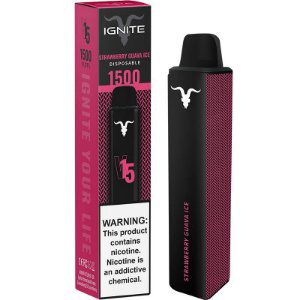 Pod descartável Ignite V15 - 1500 Puffs - Strawberry Guava ice